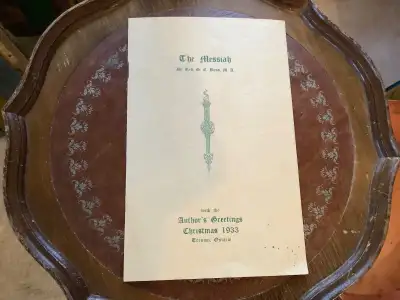 1933 Author’s Greetings Christmas Pamphlet Rev George E Ross MA, View more