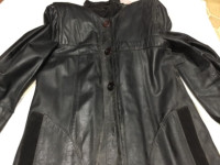 Woman’s leather coat