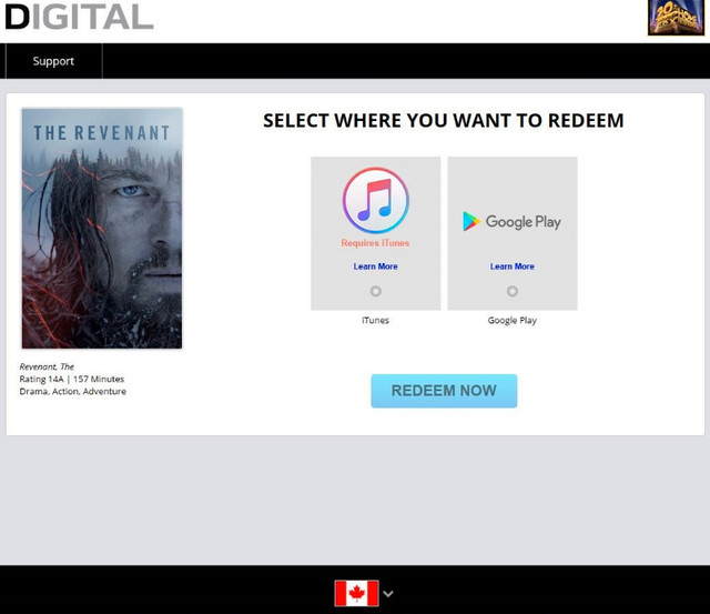 Digital Copy Code The Revenant 4k in CDs, DVDs & Blu-ray in Calgary