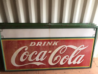 1938 Coca Cola Coke Porcelain Sign 4X8