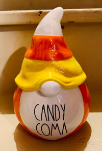 2022 Rae Dunn Halloween Candy Corn Coma Gnome Decoration