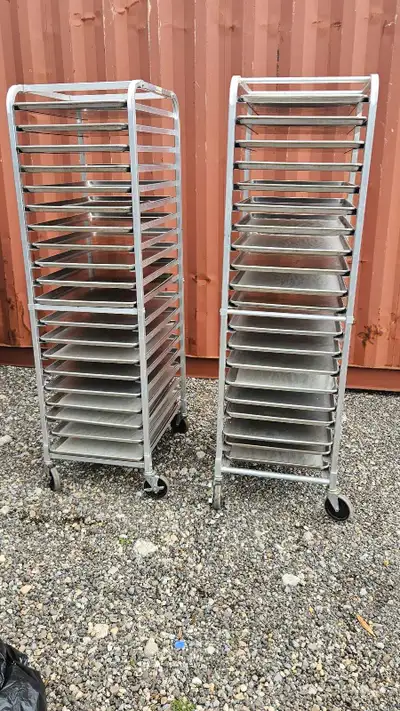 Two rack and rolls with baking trays, View more