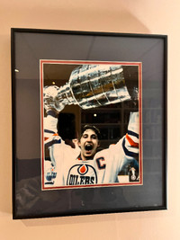 Wayne Grezky Edmonton Oilers Stanley Cup Photo Profess. Framed
