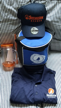 Beach Cooler 4 Piece Set Polo L Shirt  Hat Cup