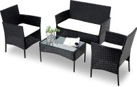 Brand new in sealed box 4 pcs patio black outdoor furniture set