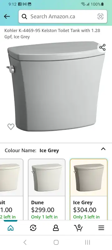 Kohler Kelston 1.28 GPF Single Flush Toilet Tank.  New in box., View more
