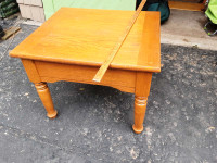 Solid oak side table coffee table .. Runnymede subway