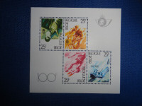 Feuillet de timbres sur des Sports de Belgique de 1982 à 4$