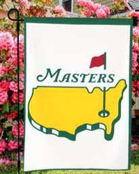 The Masters White Golf Garden Flag, 30 x 45cm. 