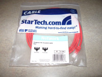 StarTech 7 foot Snagless Patch Cable-Red-New in package + bonus