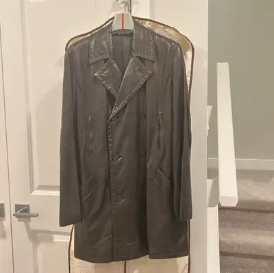 AUTHENTIC HERMES Lambskin Leather Coat., View more