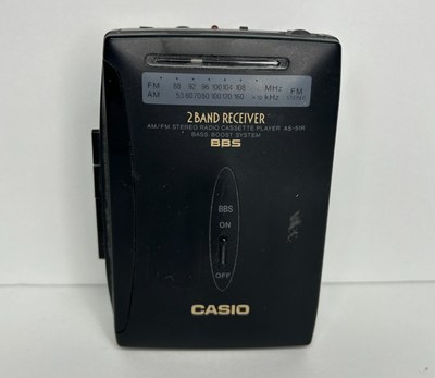 CASIO AS-51R VTG Walkman Stereo AM/FM Radio Cassette Player •, View more