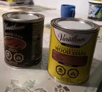 Varathane Brand Wood Stain - Cherry & Tuscan color. Good Finish