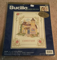 2000 Bucilla "Home" 11'"x14" Counted Cross Stitch - Needlepoint