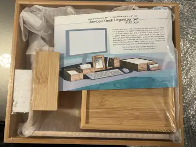 Bamboo Desk Organizer Set, View more