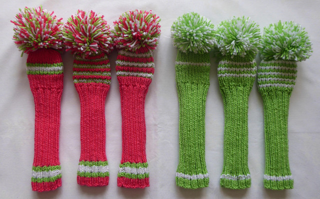 Vintage Style Hand Knit Golf Club Head Covers U Choose Colours in Golf in Hamilton - Image 3