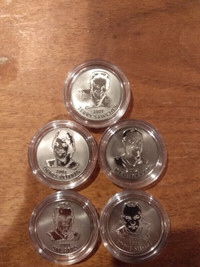 Lot of NHL All Stars coins from 2001/2002 from Canadian Mint