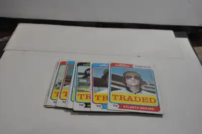 1974 Topps Traded Baseball Set lot of +- 11 jim wynn steve stone, View more