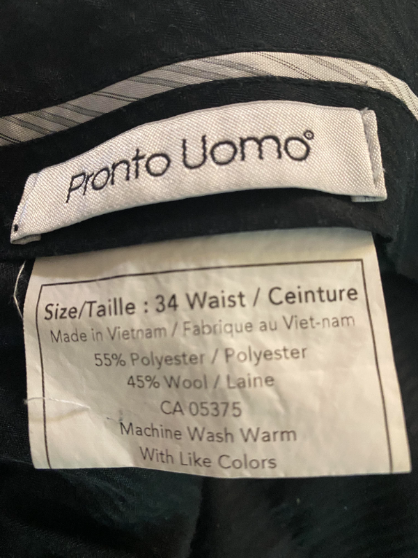 Pronto Uomo Black Dress Pants (Size 34) in Men's in Ottawa - Image 3