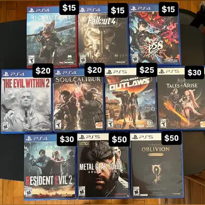 PS5/PS4 Games Jeux (Firm prices), View more