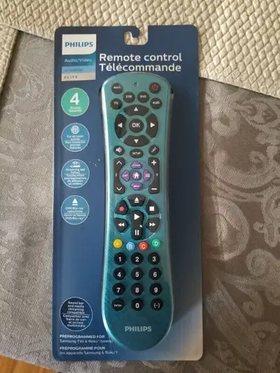 Philips 4-Device Remote Control - Electric Blue, View more