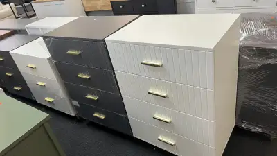 $129-$159, 3 or 4 Drawer wardrobe , Drawer Chest w aluminum legs, View more