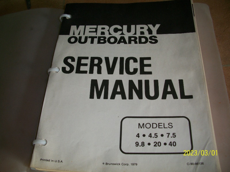Mercury outboard service manuals Powerboats & Motorboats Kenora