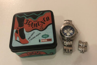 FOSSIL watch - men's stainless steel Blue face dive watch