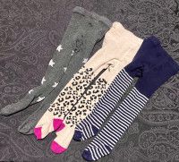 Set of 3 warm tights for baby girl.  Size 18-24 m