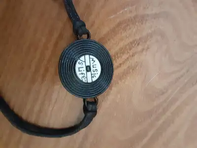 Bracelet ~music is life~ record /LP logo, View more