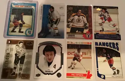 NHL HOFers Brothers Phil and Tony Esposito 8 Cards each $15, View more