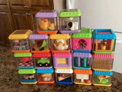 Collectors 17 Fisher Price Plastic Cubes for Baby’s/Toddlers, View more