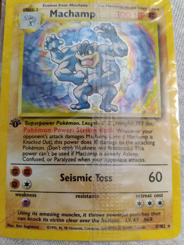 FIRST EDITION POKÉMON - Machamp HOLO (1999) --- $310 !! in Arts & Collectibles in City of Toronto - Image 4