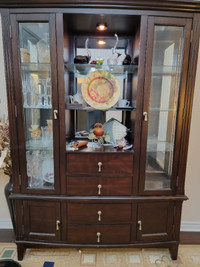 Excellent Wooden and Glass China cabinet
