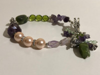 Bracelets with natural multi-gemstone.