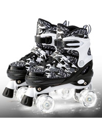 Kuxuan Roller Skates Kids Adjustable Roller Skates Camo
