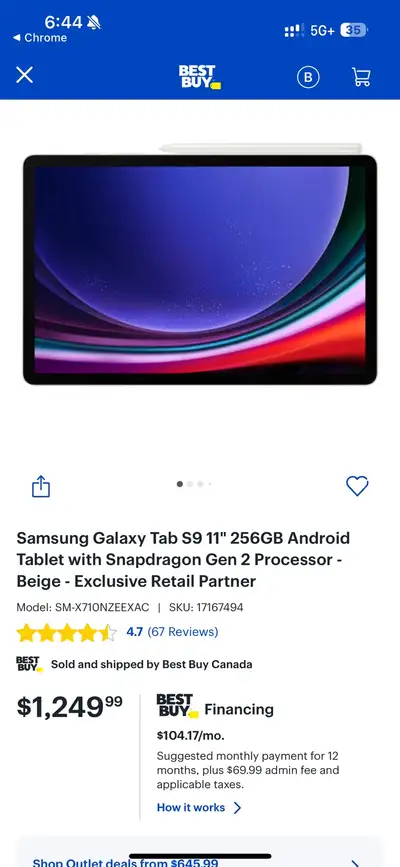 Like New Samsung Galaxy Tab S9 256GB in Beige with magic cov, View more