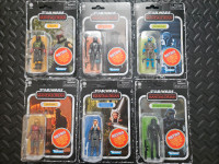 6 figurines Star Wars Mandalorian Retro Collection