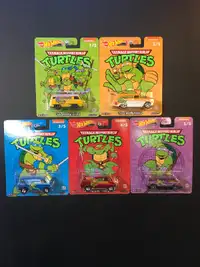 2021 Hot Wheels pop culture Ninja Turtles full set 