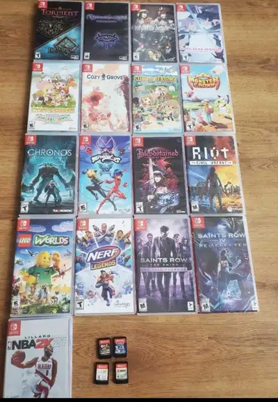 Nintendo Switch Games Titles and prices NBA 2k21 $20 Riot Civil Unrest $30 Lego Worlds $30 Nerf lege...