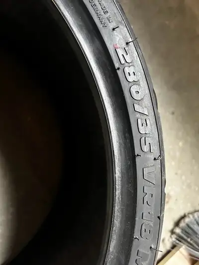 Just as title says , used rear motorcycle tire . Has lots of life left in it no plugs or repairs . L...