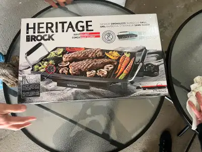 Heritage Rock - indoor bbq grill $70.00 Brand New - Never used Cash ONLY P/U in NW Calgary
