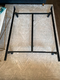 Deluxe Full/Queen/King Metal Bed Frame with Caster Wheels