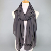 New bubble chiffon dark grey scarf