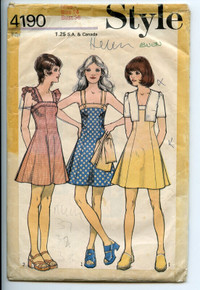Style 4190  Woman's bolero and dress - from 1973