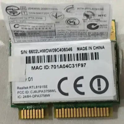 Realtek RTL8191SE Half MINI PCI-E Card, View more