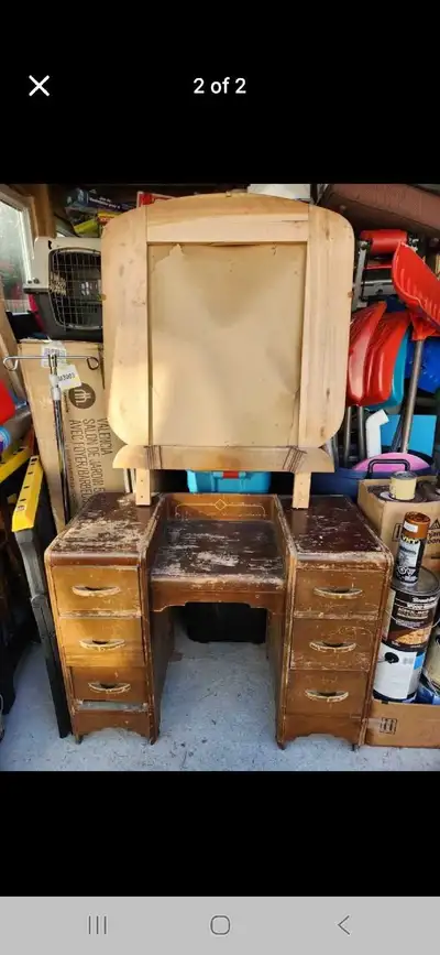 ANTIQUE MAKEUP DRESSER NEEDS REFINISHING OFFERS!, View more