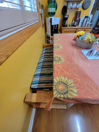 Dining Table with 4 chairs and a bench