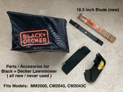 Black + Decker - Lawn Mower parts : - all parts listed are New/ Never Used Replacement 19 inch Blade...