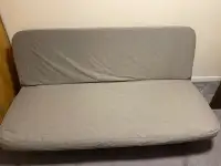 Sofabed, with pocket spring mattress/Knisa gray/beige